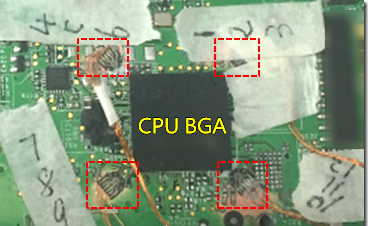 BGA錫裂，使用應變片(Strain Gauge)量測電路板到底哪個環節產生較大變形量