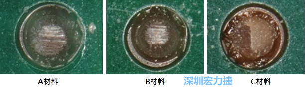 圖14- 冷球拉力試驗后，光學顯微鏡下的失效模式